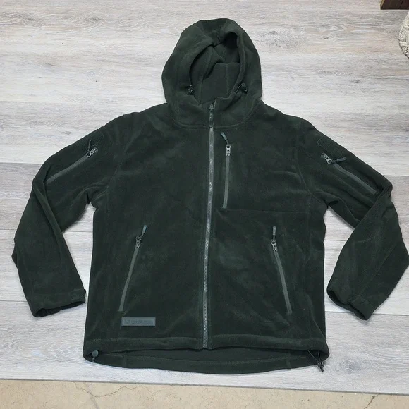 Baerskin Tactical Supply Bearskin 4 Performance ZipUp Fleece Hoodie Green Sz Lg - Picture 9 of 16